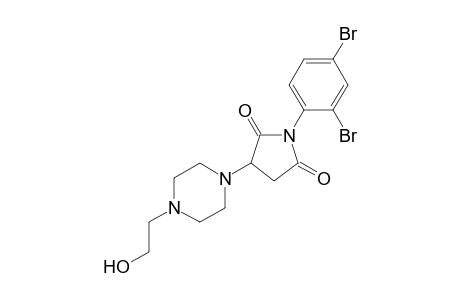 1-(2,4-dibromophenyl)-3-[4-(2-hydroxyethyl)-1-piperazinyl]pyrrolidine-2,5-dione