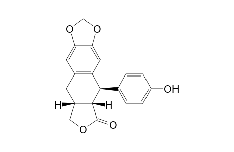 Furo[3',4':6,7]naphtho[2,3-d]-1,3-dioxol-6(5aH)-one, 5,8,8a,9-tetrahydro-5-(4-hydroxyphenyl)-, (5.alpha.,5a.beta.,8a.beta.)-