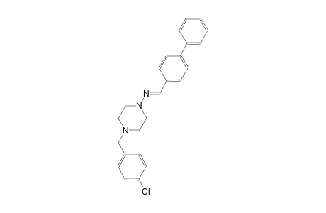 N-[(E)-[1,1'-biphenyl]-4-ylmethylidene]-4-(4-chlorobenzyl)-1-piperazinamine