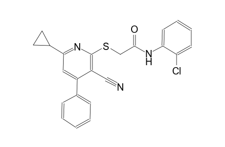 acetamide, N-(2-chlorophenyl)-2-[(3-cyano-6-cyclopropyl-4-phenyl-2-pyridinyl)thio]-