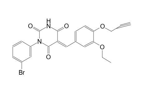 (5E)-1-(3-bromophenyl)-5-[3-ethoxy-4-(2-propynyloxy)benzylidene]-2,4,6(1H,3H,5H)-pyrimidinetrione