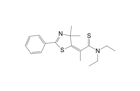 Propanethioamide, 2-(4,4-dimethyl-2-phenyl-5(4H)-thiazolylidene)-N,N-diethyl-, (E)-
