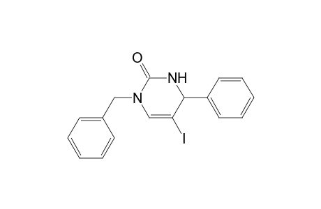 2(1H)-Pyrimidinone, 3,4-dihydro-5-iodo-4-phenyl-1-(phenylmethyl)-