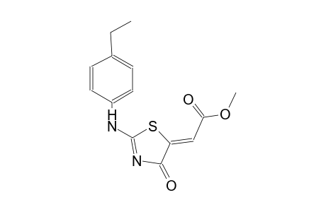 methyl (2Z)-(2-(4-ethylanilino)-4-oxo-1,3-thiazol-5(4H)-ylidene)ethanoate