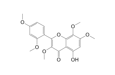 2-(2,4-dimethoxyphenyl)-3,7,8-trimethoxy-5-oxidanyl-chromen-4-one