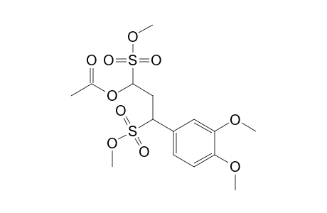 1,3-Propanedisulfonic acid, 1-(acetyloxy)-3-(3,4-dimethoxyphenyl)-, dimethyl ester