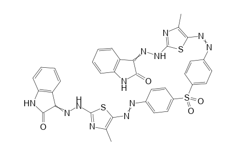 3,3'-(2,2'-(5,5'-((Sulfonylbis(4,1-phenylene))bis(diazene-2,1-diyl))bis(4-methylthiazole-5,2-diyl))bis(hydrazin-2-yl-1-ylidene))bis(indolin-2-one)