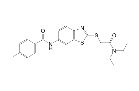 N-(2-{[2-(diethylamino)-2-oxoethyl]sulfanyl}-1,3-benzothiazol-6-yl)-4-methylbenzamide
