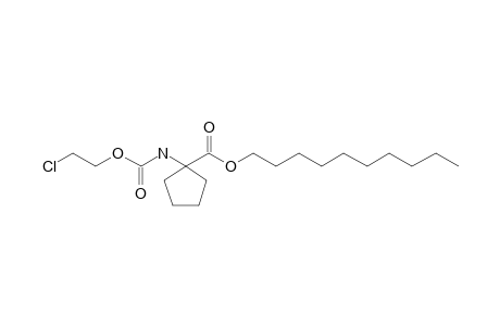 1-Aminocyclopentanecarboxylic acid, N-(2-chloroethoxycarbonyl)-, decyl ester