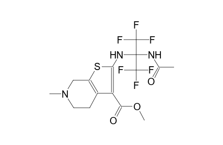 thieno[2,3-c]pyridine-3-carboxylic acid, 2-[[1-(acetylamino)-2,2,2-trifluoro-1-(trifluoromethyl)ethyl]amino]-4,5,6,7-tetrahydro-6-methyl-, methyl