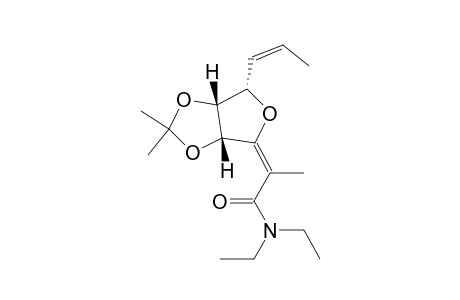 Propanamide, 2-[dihydro-2,2-dimethyl-6-(1-propenyl)furo[3,4-d]-1,3-dioxol-4(3aH)-ylidene]-N,N-diethyl-, [3aR-[3a.alpha.,4E,6.beta.(Z),6a.alpha.]]-