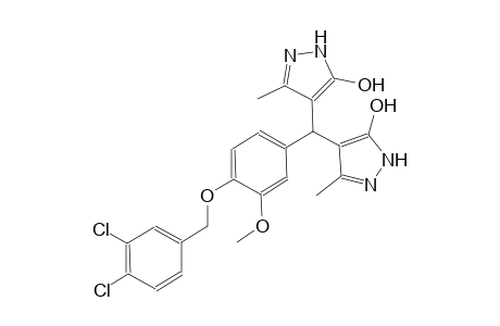 4-[{4-[(3,4-dichlorobenzyl)oxy]-3-methoxyphenyl}(5-hydroxy-3-methyl-1H-pyrazol-4-yl)methyl]-3-methyl-1H-pyrazol-5-ol