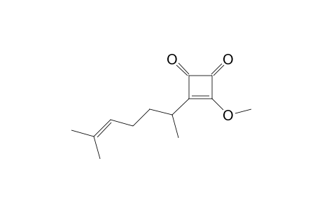 (+-)-4-(1,5-Dimethyl-4-hexenyl)-3-methyoxy-3-cyclobutene-1,2-dione
