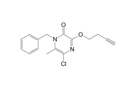 1-Benzyl-3-(3-butynyloxy)-5-chloro-6-methyl-2(1H)-pyrazinone