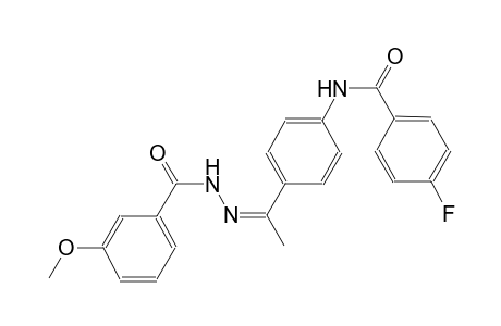 4-fluoro-N-{4-[(1Z)-N-(3-methoxybenzoyl)ethanehydrazonoyl]phenyl}benzamide