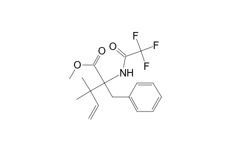 2-Benzyl-3,3-dimethyl-2-[(2,2,2-trifluoroacetyl)amino]pent-4-enoic acid methyl ester