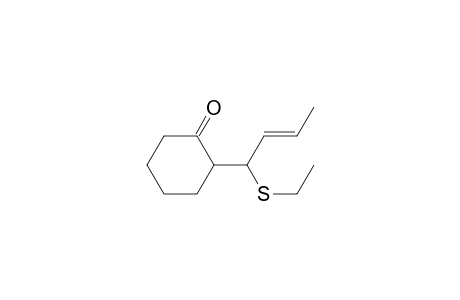 2-(1-Ethylthiobut-2-enyl)cyclohexanone