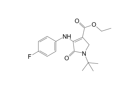 1-tert-butyl-4-(p-fluoroanilino)-5-oxo-3-pyrroline-3-carboxylic acid, ethyl etser