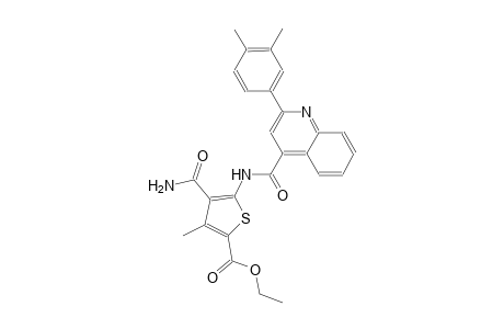 ethyl 4-(aminocarbonyl)-5-({[2-(3,4-dimethylphenyl)-4-quinolinyl]carbonyl}amino)-3-methyl-2-thiophenecarboxylate