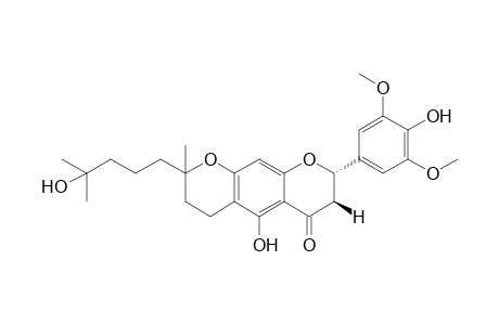 (8S)-5-hydroxy-8-(4-hydroxy-3,5-dimethoxyphenyl)-2-(4-hydroxy-4-methylpentyl)-2-methyl-3,4,7,8-tetrahydro-2H,6H-pyrano[3,2-g]chromen-6-one