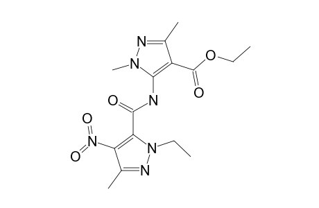 1-ETHYL-3-METHYL-4-NITRO-N-(1,3-DIMETHYL-4-CARBETHOXY-1H-PYRAZOL-5-YL)-1H-PYRAZOLE-5-CARBOXAMIDE