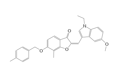3(2H)-benzofuranone, 2-[(1-ethyl-5-methoxy-1H-indol-3-yl)methylene]-7-methyl-6-[(4-methylphenyl)methoxy]-, (2E)-