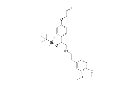 (-)-(.alpha.)-[2-(3,4-Dimethoxyphenyl)ethylamino]methyl]-(.alpha.)-[(1,1-dimethylethyl)dimethylsilyloxy]-4-(2-propenyloxy)benzenemethane