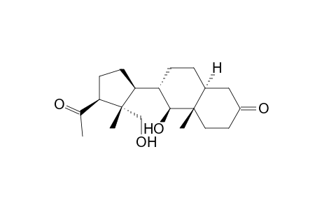 2(1H)-Naphthalenone, 6-[3-acetyl-2-(hydroxymethyl)-2-methylcyclopentyl]octahydro-5-hydroxy-4a-methyl-, [4aS-[4a.alpha.,5.alpha.,6.beta.(1R*,2R*,3R*),8a.beta.]]-