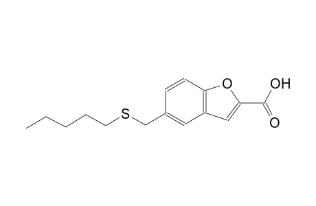 2-benzofurancarboxylic acid, 5-[(pentylthio)methyl]-