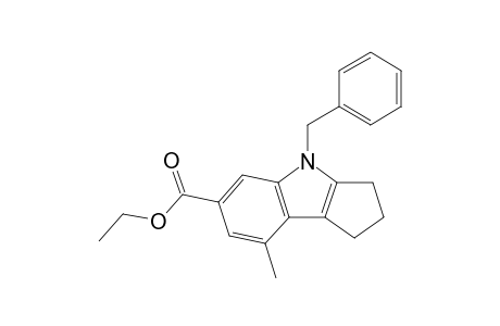 4-Benzyl-8-methyl-2,3-dihydro-1H-cyclopent[b]indole-6-carboxylic acid ethyl ester