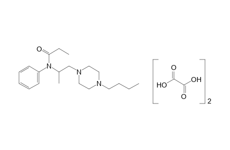 N-[2-(4-butyl-1-piperazinyl)-1-methylethyl]propionanilide, oxalate(1:2)