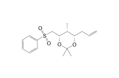 (4S,6S)-4-Allyl-6-phenylsulfonylmethyl-2,5,5-trimethyl-1,3-dioxane
