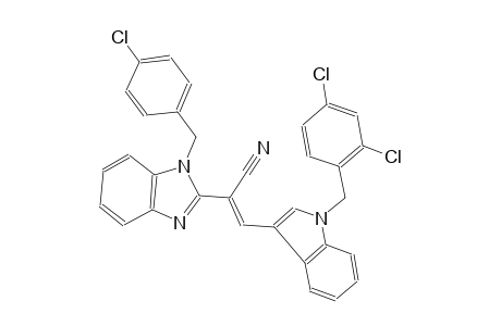 1H-benzimidazole-2-acetonitrile, 1-[(4-chlorophenyl)methyl]-alpha-[[1-[(2,4-dichlorophenyl)methyl]-1H-indol-3-yl]methylene]-