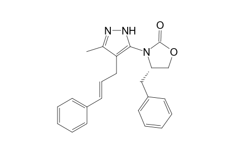 (4S)-4-Benzyl-3-[4-cinnamyl-3(5)-methyl-5(3)-pyrazolyl]-1,3-oxazolidin-2-one