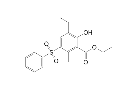 Ethyl 2-Hydroxy-3-ethyl-6-methyl-5-(phenylsulfonyl)benzoate