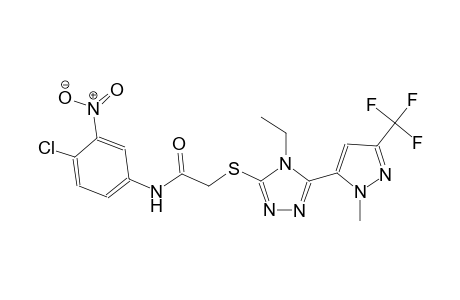 N-(4-chloro-3-nitrophenyl)-2-({4-ethyl-5-[1-methyl-3-(trifluoromethyl)-1H-pyrazol-5-yl]-4H-1,2,4-triazol-3-yl}sulfanyl)acetamide