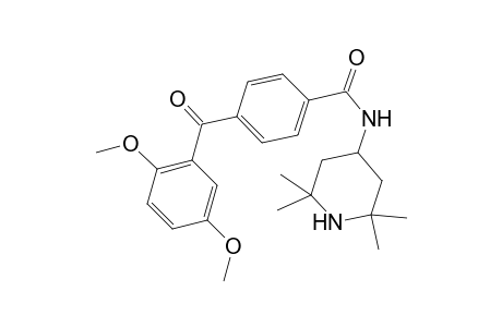 4-(2,5-dimethoxybenzoyl)-N-(2,2,6,6-tetramethyl-4-piperidyl)benzamide