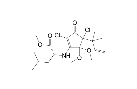 N-[2,4-Dichloro-4-(1,1-dimethylprop-2-en-1-yl)-5,5-dimethoxy-3-oxocyclopent-1-en-1-yl]-D-leucine methyl ester