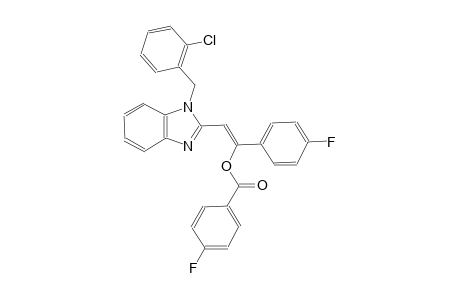 (Z)-2-[1-(2-chlorobenzyl)-1H-benzimidazol-2-yl]-1-(4-fluorophenyl)ethenyl 4-fluorobenzoate
