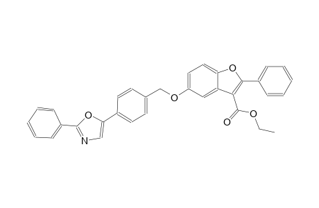 ethyl 2-phenyl-5-{[4-(2-phenyl-1,3-oxazol-5-yl)benzyl]oxy}-1-benzofuran-3-carboxylate