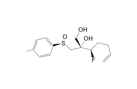 (2R,3R)-3-fluoranyl-2-[[(S)-(4-methylphenyl)sulfinyl]methyl]hept-6-ene-1,2-diol