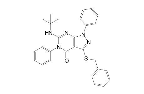 3-(benzylthio)-6-(tert-butylamino)-1,5-diphenyl-pyrazolo[3,4-d]pyrimidin-4-one