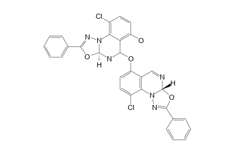 #7C;9-CHLORO-5-(9-CHLORO-2-PHENYL-(10,3A-DIHYDRO-1,3,4-OXADIAZOLINO-[3,2-A]-QUINAZOLIN-6-YL)-OXY)-2-PHENYL-4,5,10,3A-TETRAHYDRO-1,3,4-OXADIAZILINO-[3,2-A]-QUIN