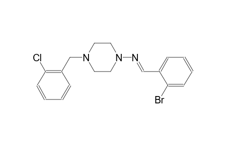N-[(E)-(2-bromophenyl)methylidene]-4-(2-chlorobenzyl)-1-piperazinamine
