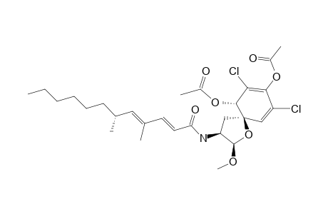 acetic acid [(2R,3S,5R,6S)-8-acetoxy-7,9-dichloro-3-[[(2E,4E,6R)-4,6-dimethyldodeca-2,4-dienoyl]amino]-2-methoxy-1-oxaspiro[4.5]deca-7,9-dien-6-yl] ester