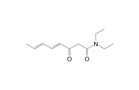 4,6-Octadienamide-3-oxo, N1,N1-diethyl