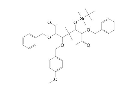 (3R,4R,6R,7S)-3,7-DIBENZYLOXY-4-(TERT.-BUTYLDIMETHYLSILOXY)-8-HYDROXY-6-(PARA-METHOXYBENZYLOXY)-5,5-DIMETHYL-2-OCTANONE