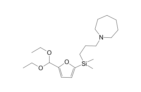 1-{3-[Dimethyl(5-diethoxymethylfuran-2-yl)silyl]propyl}azepane