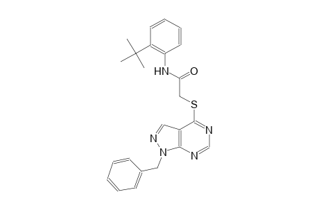 2-[(1-benzyl-1H-pyrazolo[3,4-d]pyrimidin-4-yl)sulfanyl]-N-(2-tert-butylphenyl)acetamide