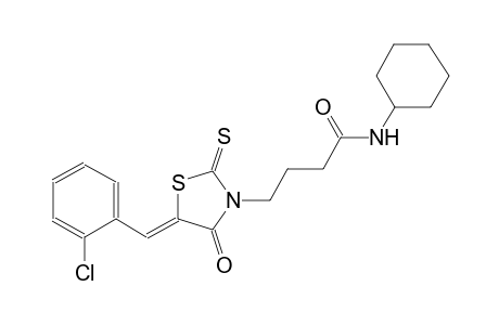 4-[(5Z)-5-(2-chlorobenzylidene)-4-oxo-2-thioxo-1,3-thiazolidin-3-yl]-N-cyclohexylbutanamide